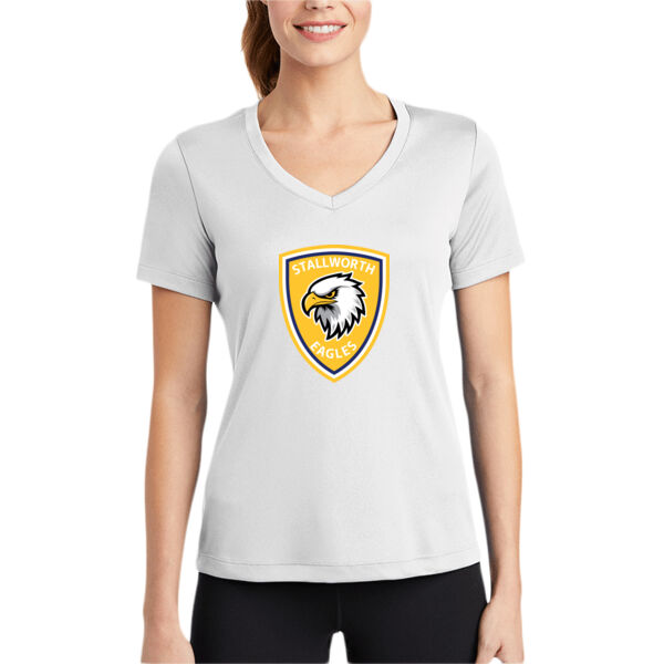 Stallworth Eagles  Women's PosiCharge Competitor V Neck Tee Thumbnail
