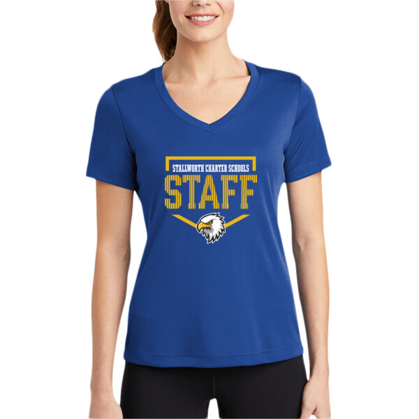 Stallworth Eagles  Women's PosiCharge Competitor V Neck Tee Thumbnail